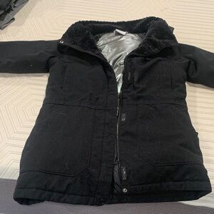 Columbia Black Winter Coat with Faux Fur